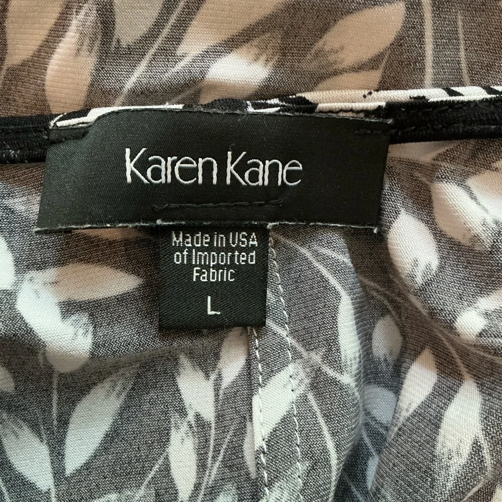 Karen Kane Monochrome Patterned Midi Dress Size Large - Picture 10 of 12